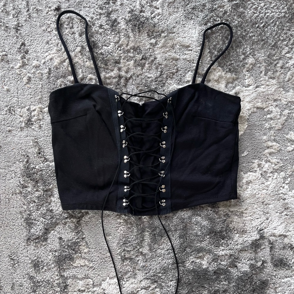 Lace Front Crop Top